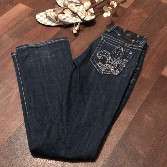 Miss Me Denim - Miss Me Dark Was Distressed Jeans Sz 25